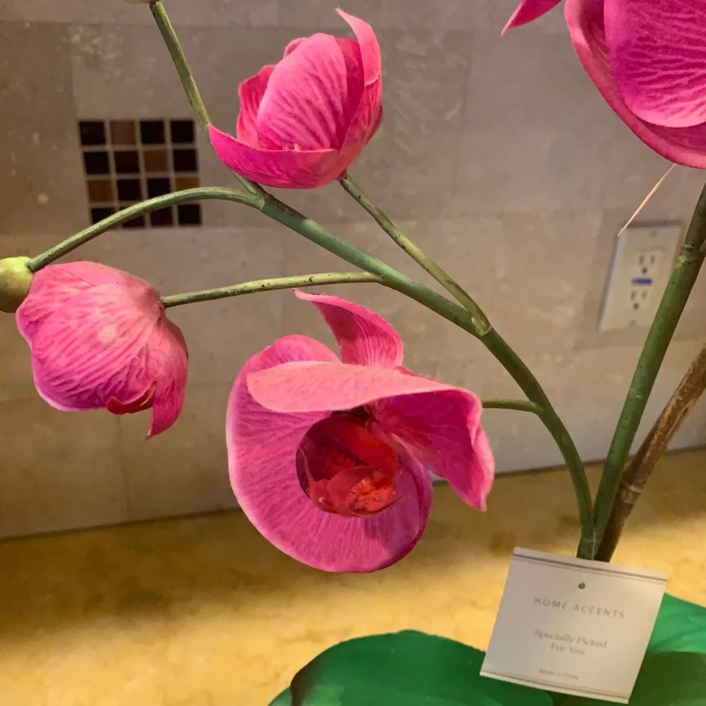 Home accent orchid flower nwt